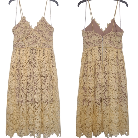 Donna Morgan Summer Lace Midi Dress sz 10 - Picture 5 of 8